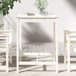 VIDAXL Table De Jardin Blanc 82,5x82,5x110 Cm Bois Massif De Pin -VIDAXL || SuperFish || Konstsmide Soldes Boutique 79c8ebb3b6dc62df