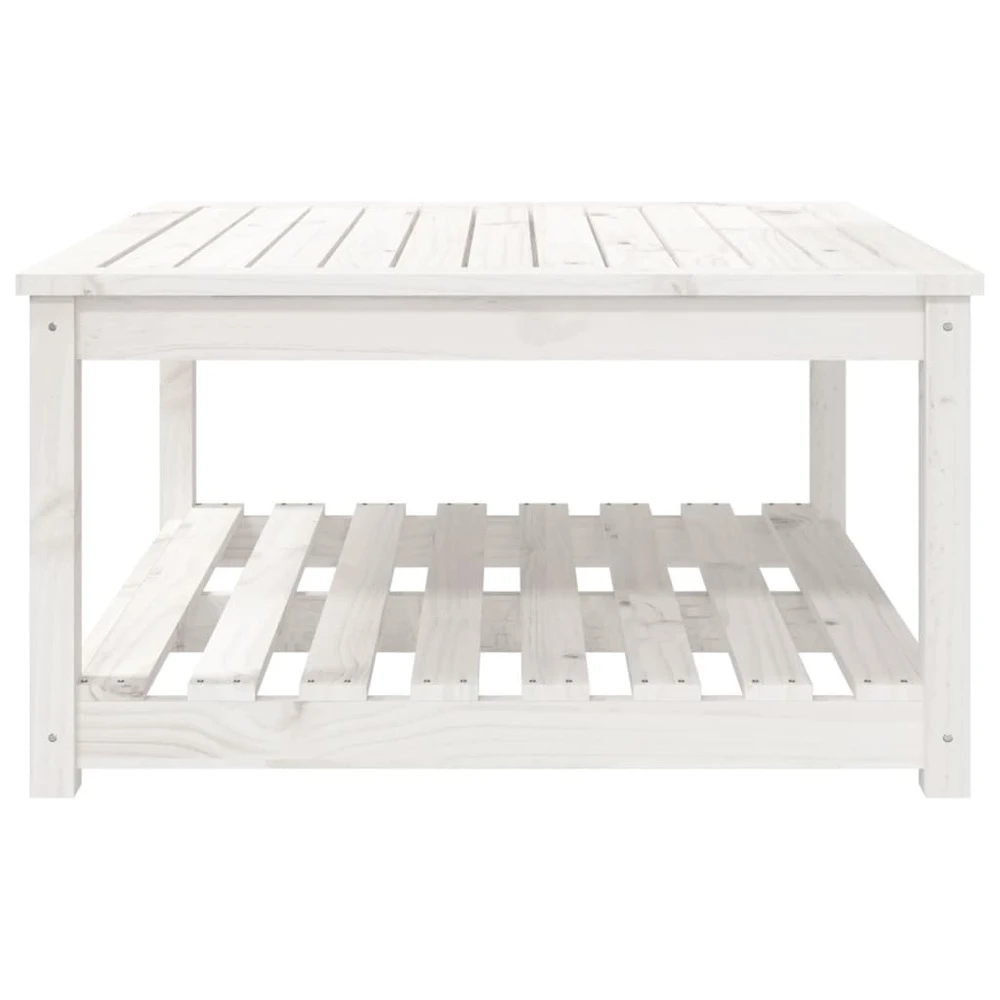 VIDAXL Table De Jardin Blanc 82,5x82,5x45 Cm Bois Massif De Pin 7 VIDAXL Table De Jardin Blanc 82,5x82,5x45 Cm Bois Massif De Pin – Image 5