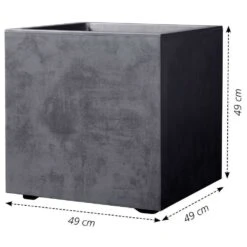 Pot Cube Millenium Plastique Réserve D'eau & Roulettes Anthracite 49cm -VIDAXL || SuperFish || Konstsmide Soldes Boutique 814656 006