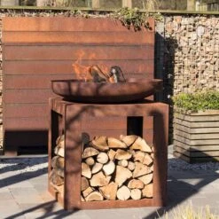 Brasero Au Bois Selki Industrial En Acier - 80x80x85 Cm -VIDAXL || SuperFish || Konstsmide Soldes Boutique 884438 002