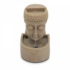 Fontaine Tête De Bouddha En Pierre Reconstituée Avec Led
