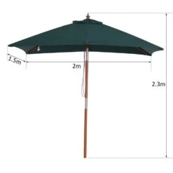 OUTSUNNY Parasol Rectangulaire Inclinable Vert - 200x150x230cm -VIDAXL || SuperFish || Konstsmide Soldes Boutique 943397 003