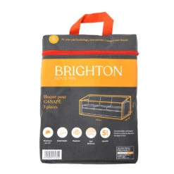 Housse Pour Canapé 3 Places En Polyester Anthracite - 210x100x70 Cm