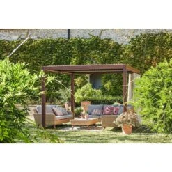 Canapé 3 Places RIVIERA En Polyrotin Miel/gris - 88,5x224x75 Cm -VIDAXL || SuperFish || Konstsmide Soldes Boutique 954114 005