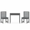VIDAXL Ensemble De Bistrot De Jardin 3 Pcs Gris Bois De Pin Massif -VIDAXL || SuperFish || Konstsmide Soldes Boutique 95b0d5622ea6008d
