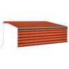 VIDAXL Auvent Manuel Rétractable Avec Store 4x3 M Orange Et Marron -VIDAXL || SuperFish || Konstsmide Soldes Boutique 95e8cc6a219ce630
