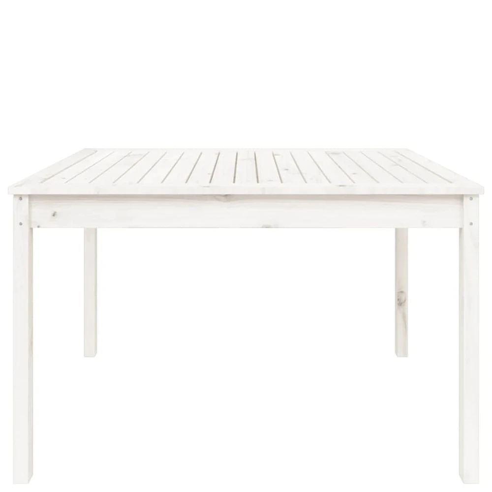 VIDAXL Table De Jardin Blanc 121x82,5x76 Cm Bois Massif De Pin 7 VIDAXL Table De Jardin Blanc 121x82,5x76 Cm Bois Massif De Pin – Image 5