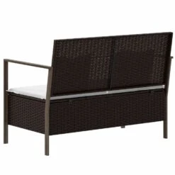 VIDAXL Banc De Jardin à 2 Places Avec Coussins Marron Résine Tressée -VIDAXL || SuperFish || Konstsmide Soldes Boutique 9c6e31b776436b75