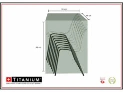 Housse De Protection Pour Pile De Chaises 94 X 94 X 69 Cm - Noir