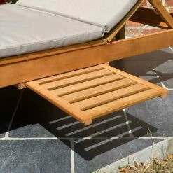 Bain De Soleil Avec Coussin Et Tablette En Bois écru -VIDAXL || SuperFish || Konstsmide Soldes Boutique a43702bb52900cf9