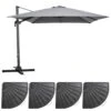 Parasol Déporté 3x3m Et 4 Dalles Lestées Aluminium Gris -VIDAXL || SuperFish || Konstsmide Soldes Boutique a63f2299c22f831b