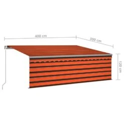 VIDAXL Auvent Manuel Rétractable Avec Store 4x3 M Orange Et Marron 15 VIDAXL Auvent Manuel Rétractable Avec Store 4x3 M Orange Et Marron -VIDAXL || SuperFish || Konstsmide Soldes Boutique ad73f30c0dceb429