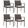 VIDAXL Chaises De Jardin Coussins Lot De 4 Marron 56,5x57x83 Cm Rotin -VIDAXL || SuperFish || Konstsmide Soldes Boutique af1423b8d31993e6
