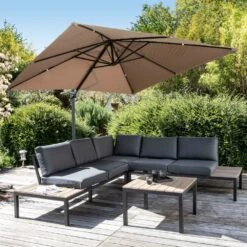 Parasol Déporté Carré 3 X 3m En Aluminium Taupe -VIDAXL || SuperFish || Konstsmide Soldes Boutique afbb2da2978b04e5