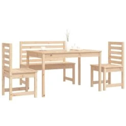 VIDAXL Ensemble à Dîner De Jardin 4 Pcs Bois Massif De Pin -VIDAXL || SuperFish || Konstsmide Soldes Boutique b3e1c7c1a8393f03