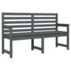 VIDAXL Banc De Jardin Gris 159,5x48x91,5 Cm Bois Massif De Pin