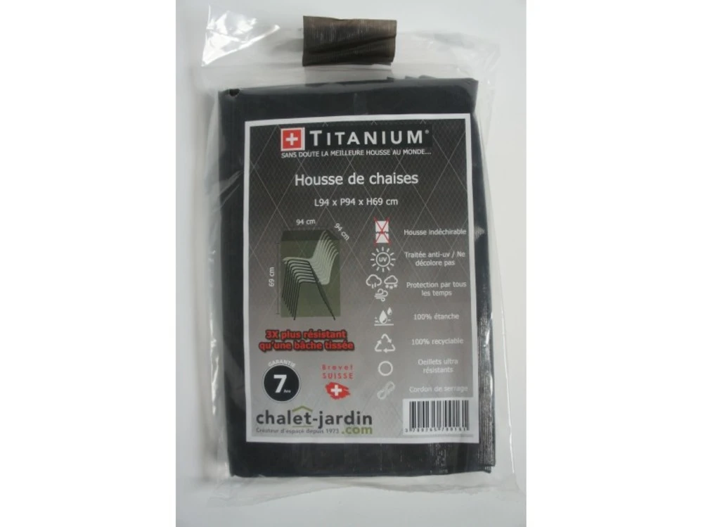 Housse De Protection Pour Pile De Chaises 94 X 94 X 69 Cm - Noir 6 Housse De Protection Pour Pile De Chaises 94 X 94 X 69 Cm - Noir – Image 4