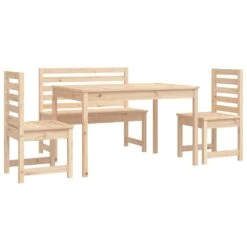 VIDAXL Ensemble à Dîner De Jardin 4 Pcs Bois Massif De Pin -VIDAXL || SuperFish || Konstsmide Soldes Boutique ba01c5548681f075