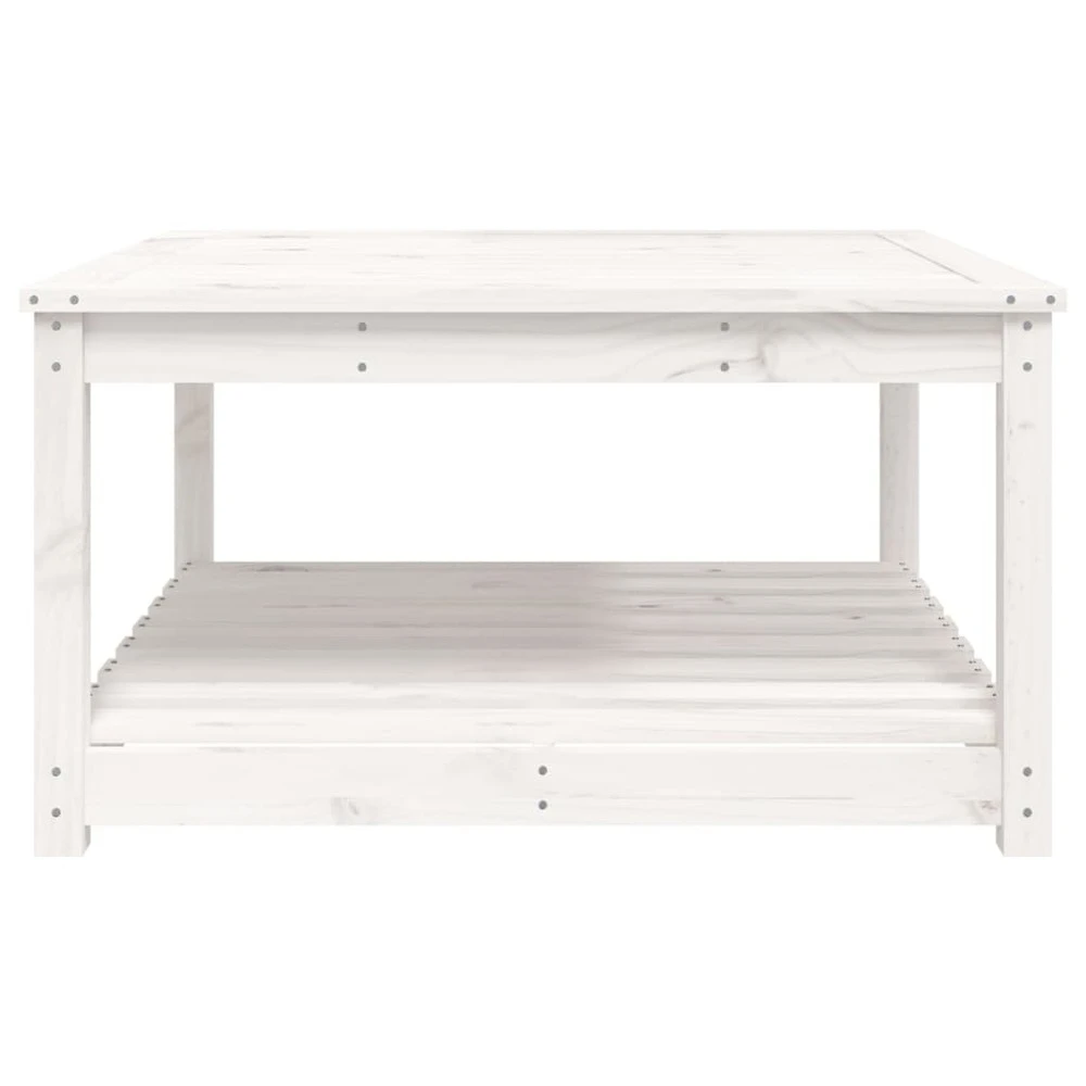 VIDAXL Table De Jardin Blanc 82,5x82,5x45 Cm Bois Massif De Pin 8 VIDAXL Table De Jardin Blanc 82,5x82,5x45 Cm Bois Massif De Pin – Image 6