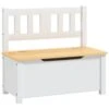VIDAXL Banc De Rangement Pour Enfants Blanc Et Beige 60x30x55 Cm Mdf -VIDAXL || SuperFish || Konstsmide Soldes Boutique d834650341eadfbc