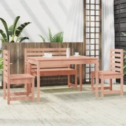 VIDAXL Ensemble à Dîner De Jardin 4 Pcs Bois Massif Douglas -VIDAXL || SuperFish || Konstsmide Soldes Boutique dfabe9c5f7356217