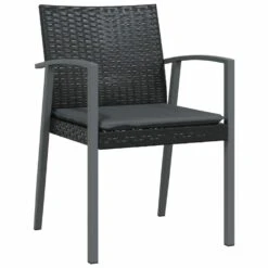 VIDAXL Chaises De Jardin Et Coussins Lot De 6 Noir 56,5x57x83 Cm Rotin -VIDAXL || SuperFish || Konstsmide Soldes Boutique e5909ea40036e4a6