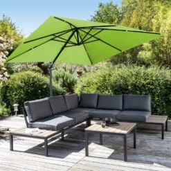 Parasol Déporté Carré 3 X 3m En Aluminium Vert -VIDAXL || SuperFish || Konstsmide Soldes Boutique e6d2dcede4669c1f