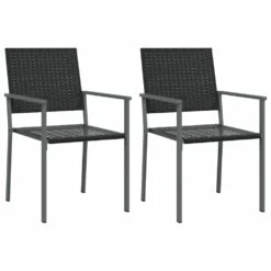 VIDAXL Chaises De Jardin Lot De 2 Noir 54x62,5x89 Cm Résine Tressée -VIDAXL || SuperFish || Konstsmide Soldes Boutique e86f21e372e2191c