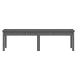 VIDAXL Banc De Jardin à 2 Places Gris 159,5x44x45cm Bois Massif De Pin -VIDAXL || SuperFish || Konstsmide Soldes Boutique f249d81fb6ba1f49