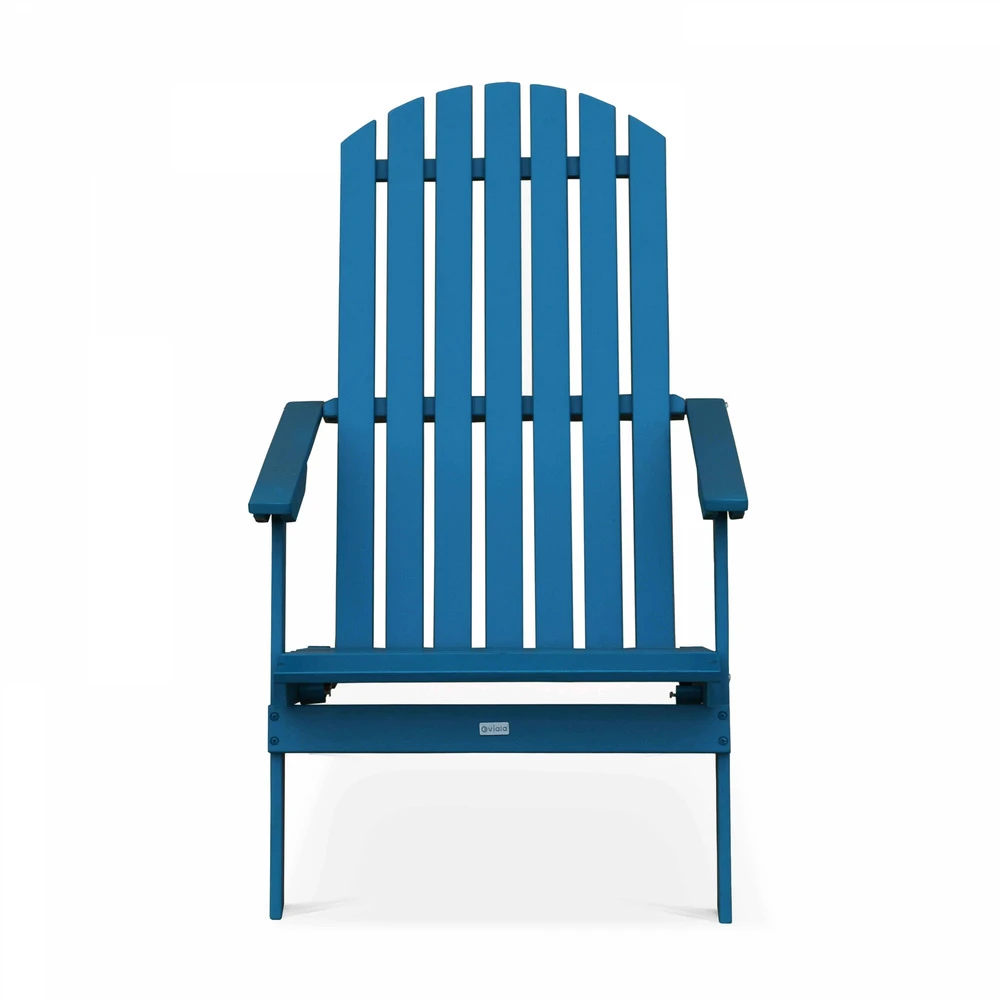 Fauteuil Relax Pliant En Bois D'eucalyptus Bleu Pacific 4 Fauteuil Relax Pliant En Bois D'eucalyptus Bleu Pacific – Image 2