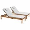 Lot De 2 Bains De Soleil Avec Coussin Et Tablette En Bois écru -VIDAXL || SuperFish || Konstsmide Soldes Boutique f901c750e4a5f43b