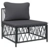 VIDAXL Canapé Central De Jardin Avec Coussins Anthracite Tissu Tissé -VIDAXL || SuperFish || Konstsmide Soldes Boutique fb7cb7eac1522086